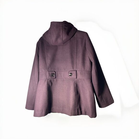 Marvin Richards Women's Coat Jacket Purple Double Breasted Button Front Liner 2X - Picture 2 of 8